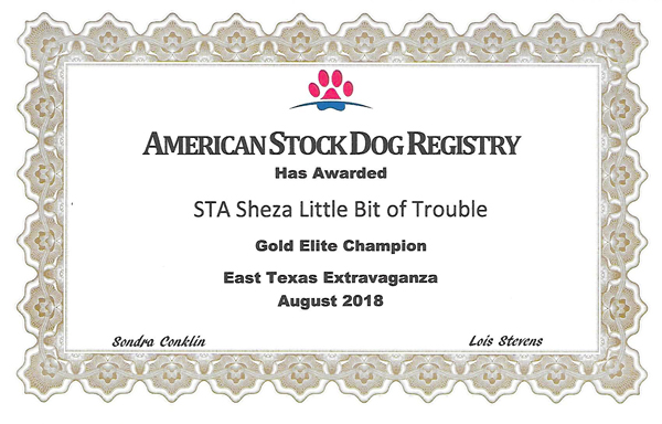 Trouble has her Gold Elite Title in ASDR.